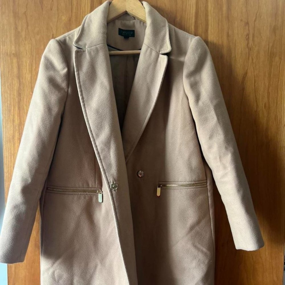 Topshop Womens Tan Coat
